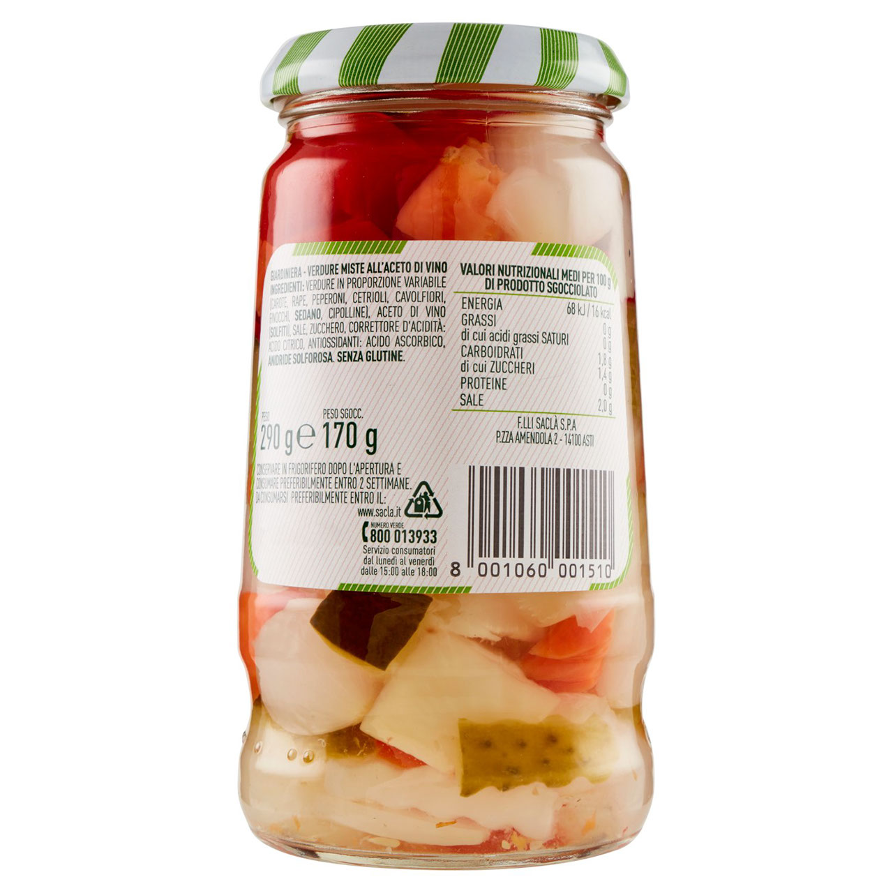 Saclà Acetelli Giardiniera 290 g