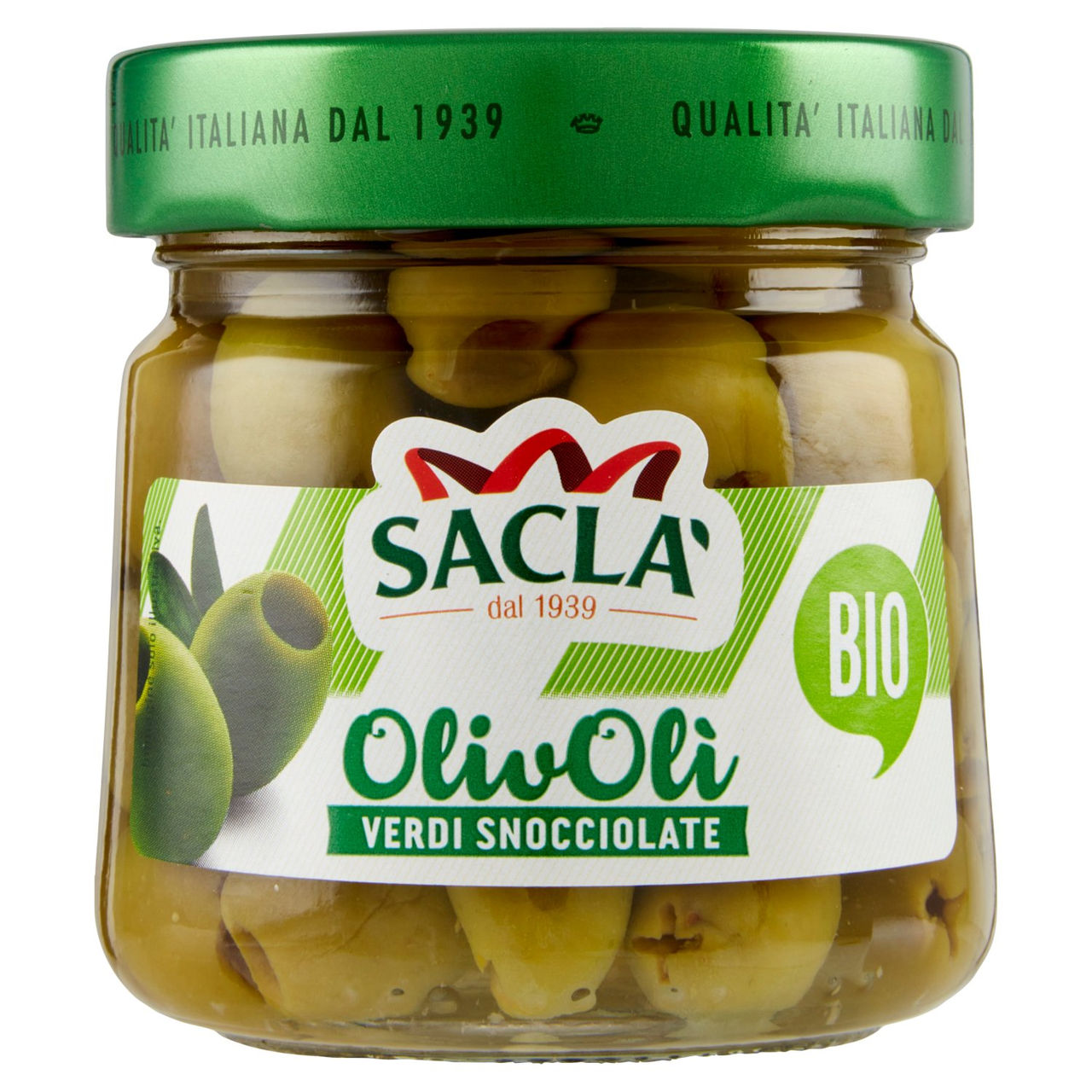 Saclà Bio OlivOlì Verdi Snocciolate 185 g
