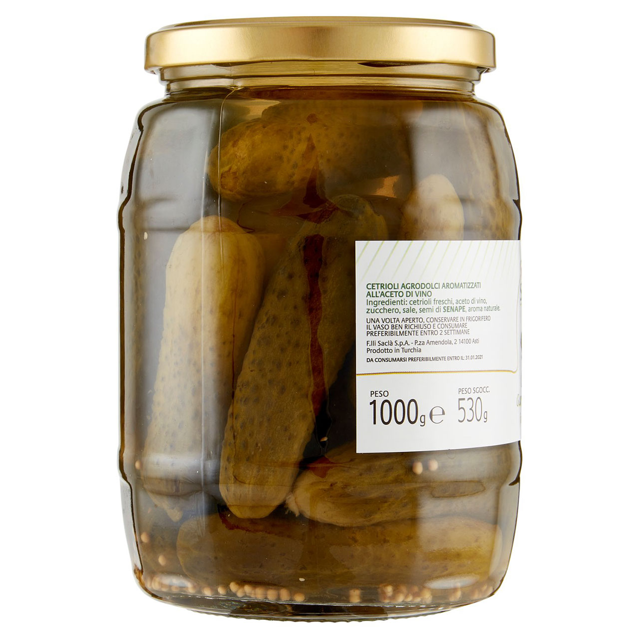 Saclà Cetrioli Gurken Speziati in agrodolce 1000 g