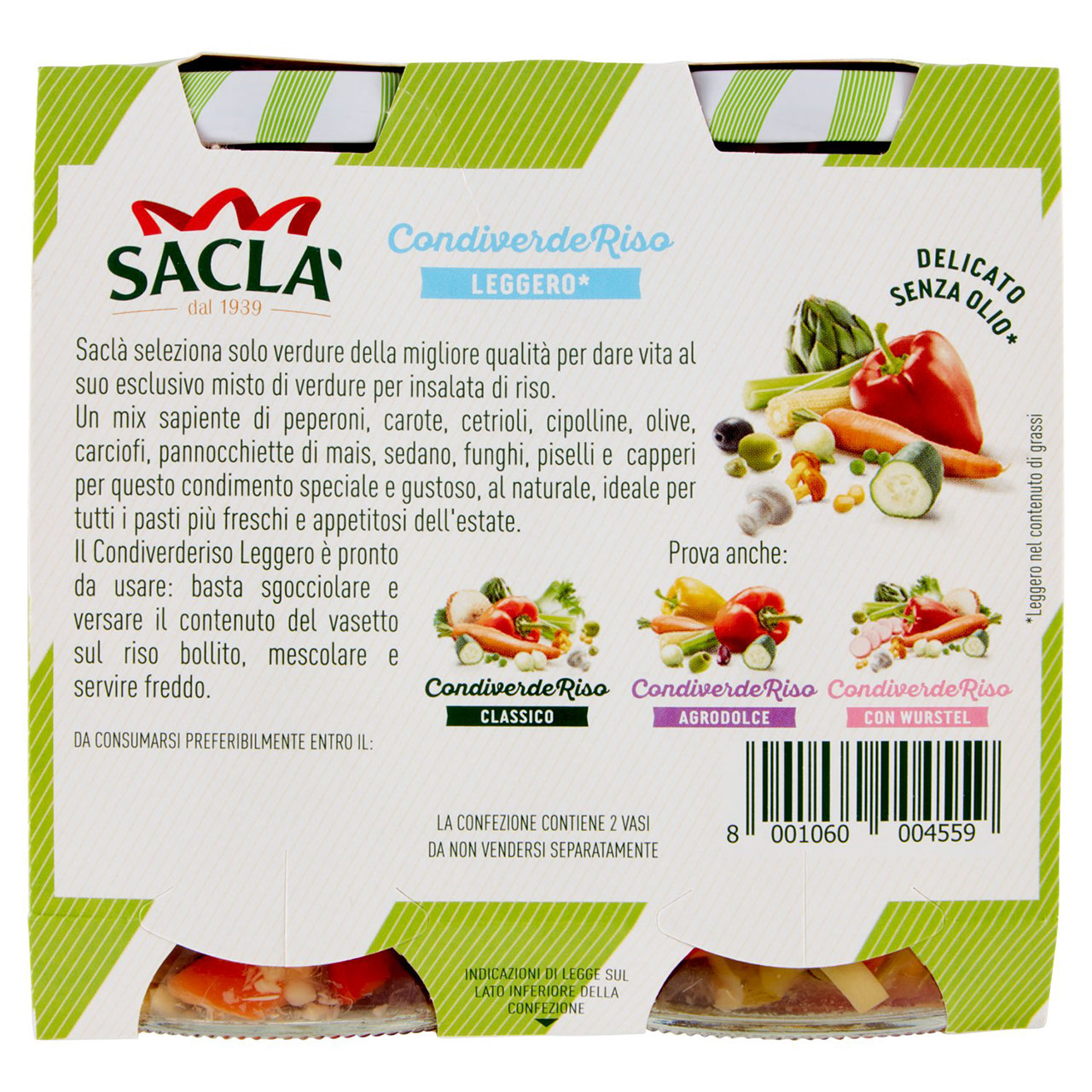 Saclà Condiverde Riso Leggero* 2 x 290 g