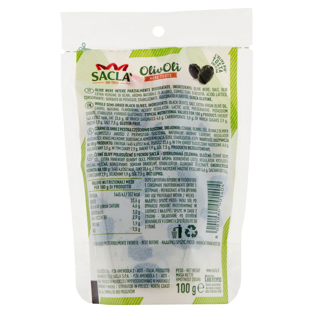 Saclà OlivOlì Nere Toste 100 g