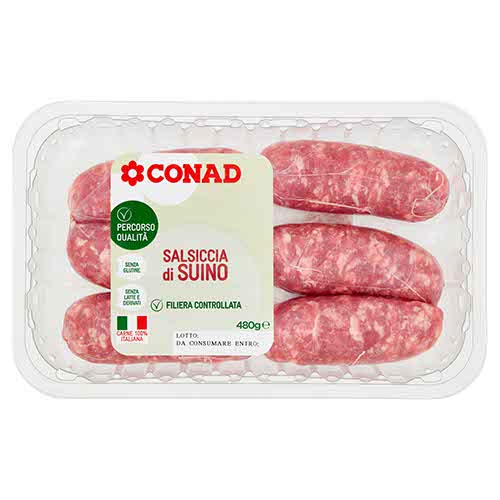 Salsiccia di Suino 480 g Percorso Qualità Conad