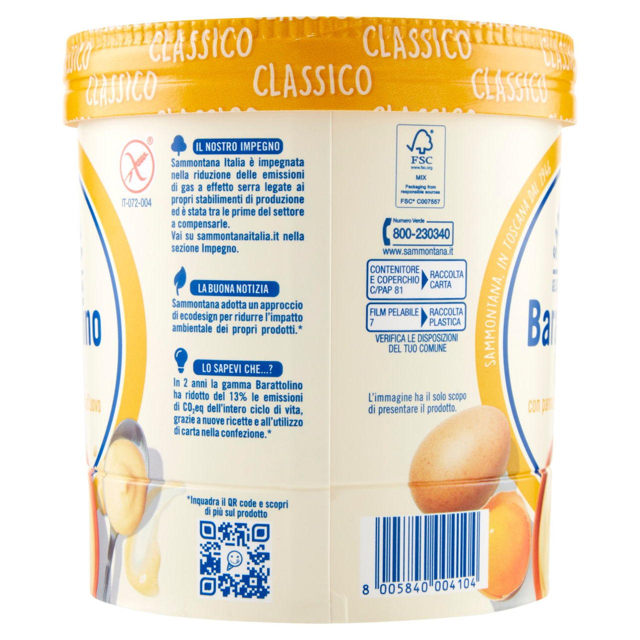 Sammontana Barattolino Classico Crema 500 g