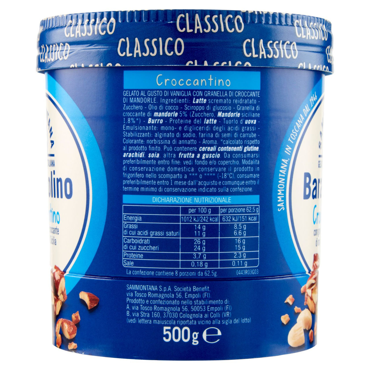 Sammontana Barattolino Classico Croccantino 500 g