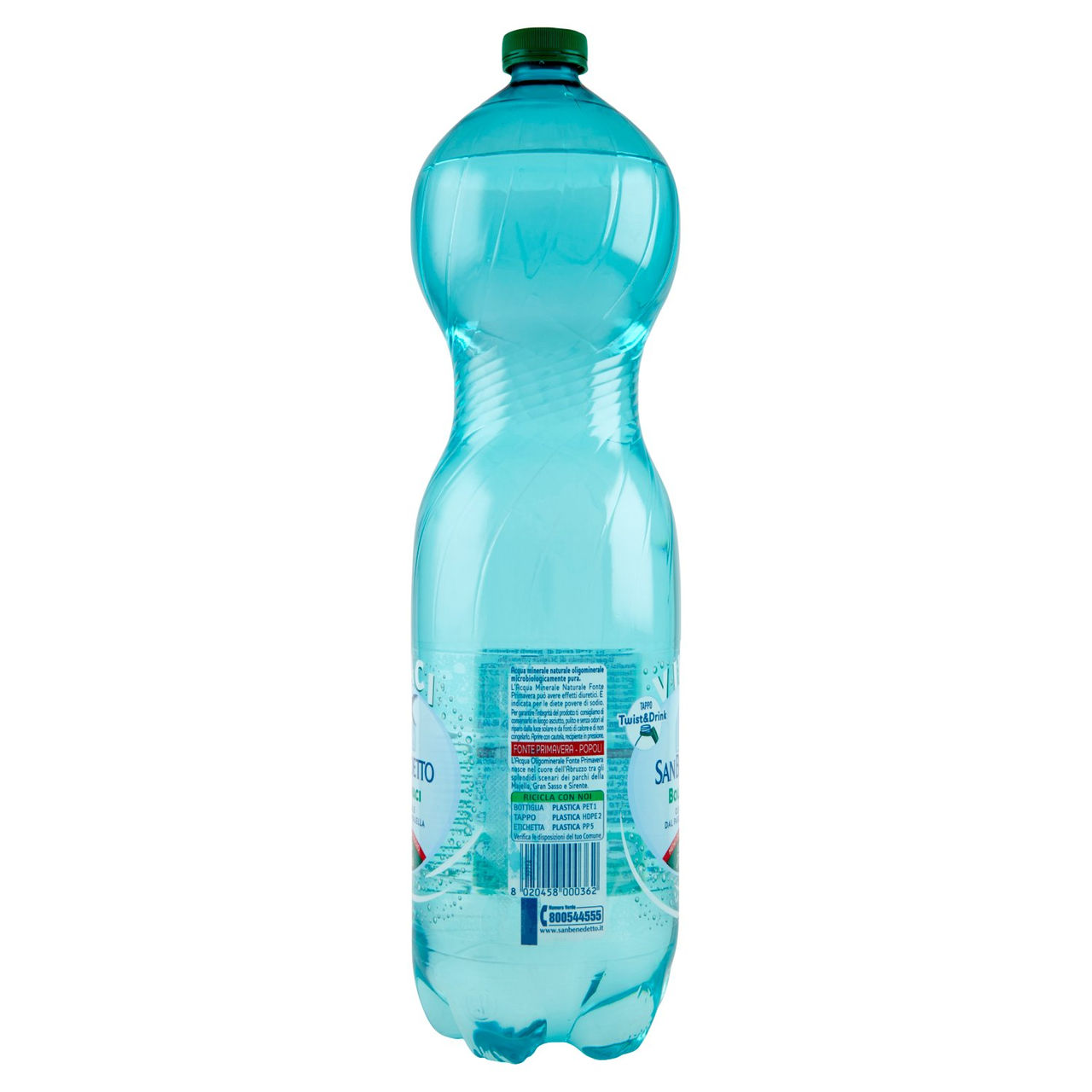 San Benedetto Acqua Minerale dal Parco della Majella Fonte Primavera Leggermente Frizzante 1,5 L