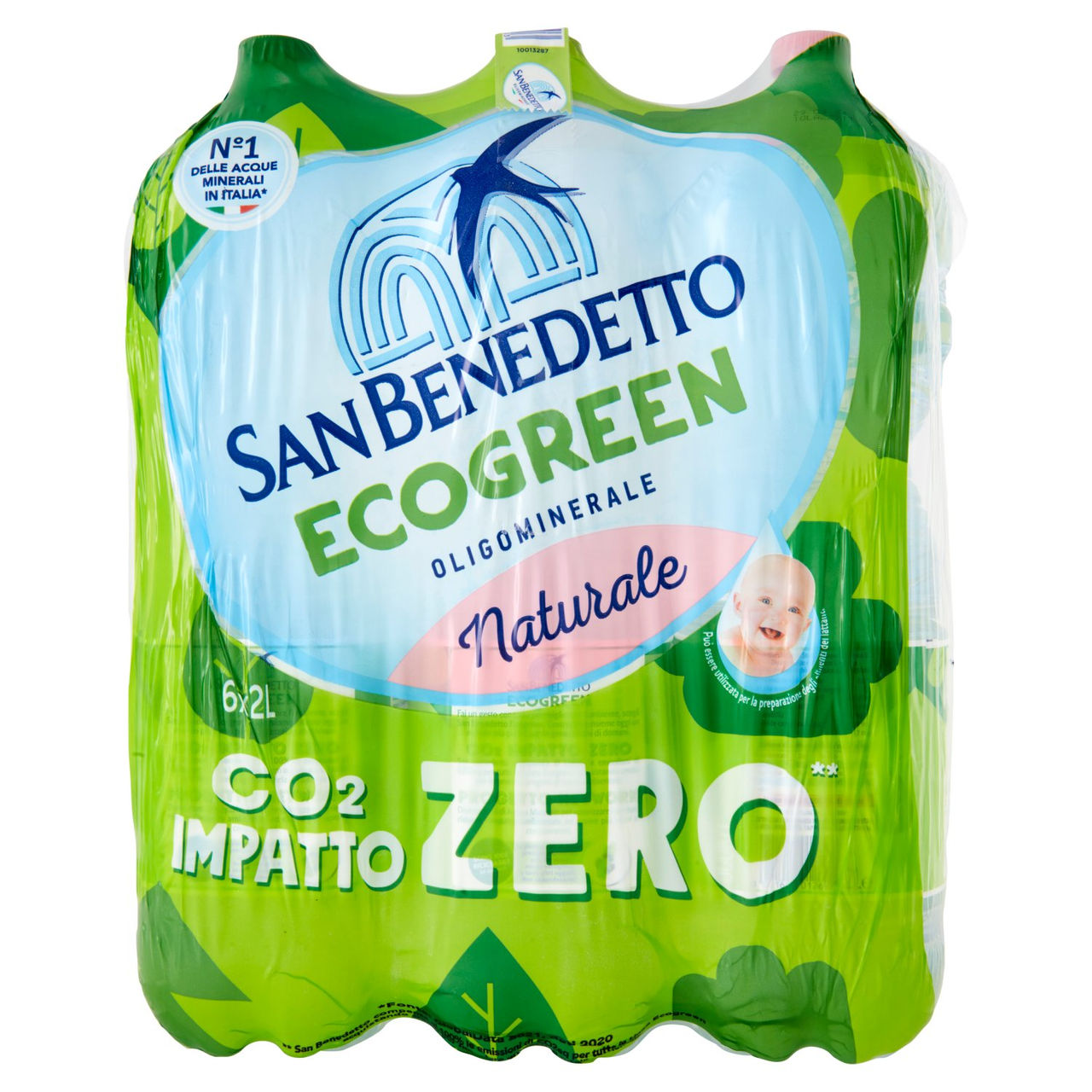 San Benedetto Acqua Naturale Benedicta Ecogreen 6 x 2 L