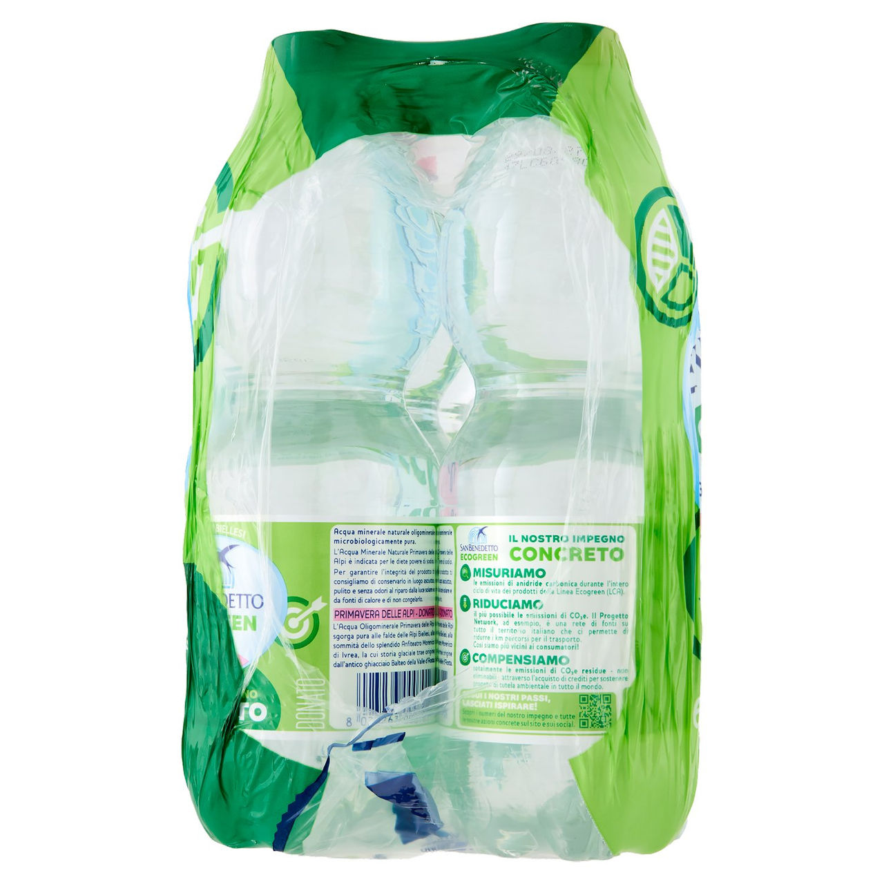 San Benedetto Acqua Naturale Primavera delle Alpi Ecogreen 6 x 0,5 L