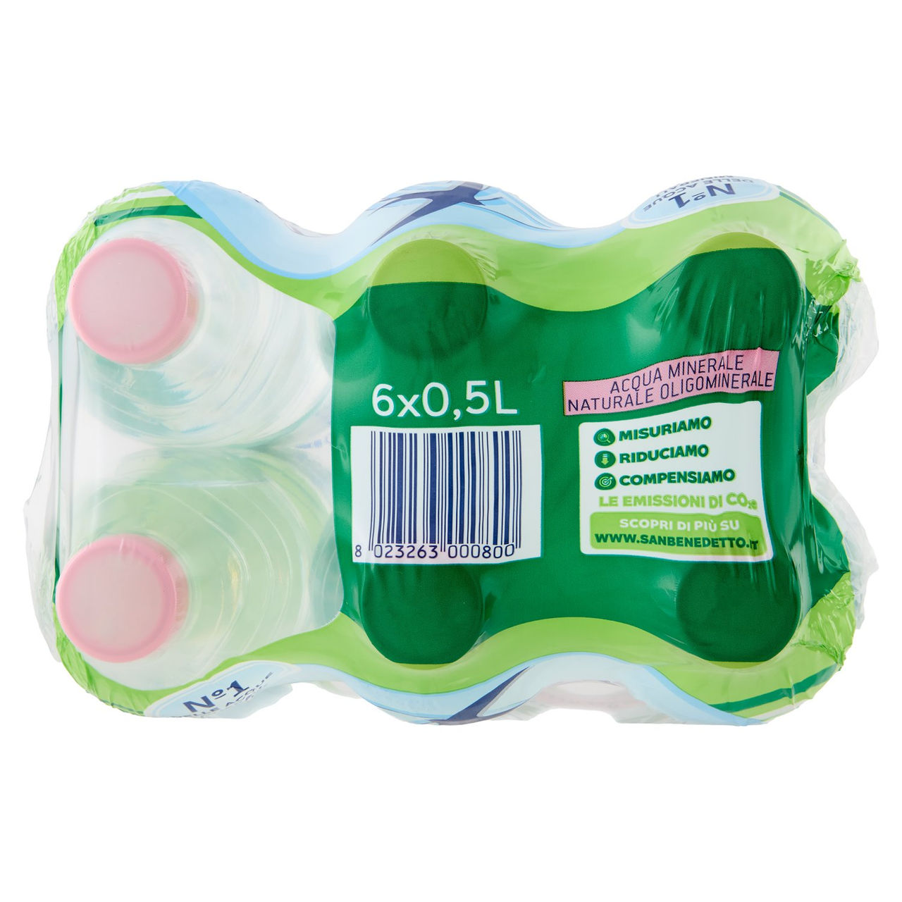 San Benedetto Acqua Naturale Primavera delle Alpi Ecogreen 6 x 0,5 L
