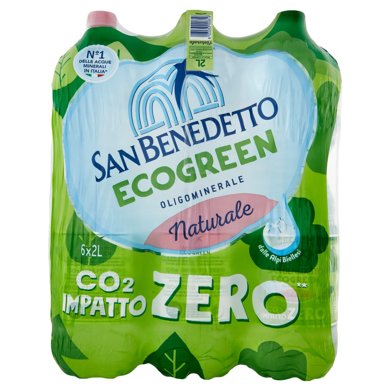 San Benedetto Acqua Naturale Primavera delle Alpi Ecogreen 6 x 2 L