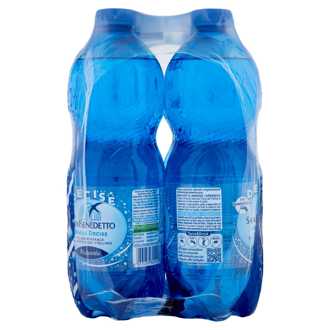 San Benedetto Oligominerale Fonte del Pollino Frizzante 6 x 0,5 L