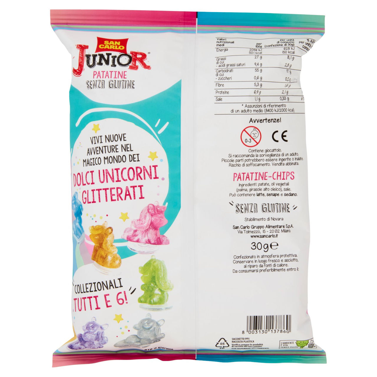 San Carlo Junior Patatine Senza Glutine Miraculous