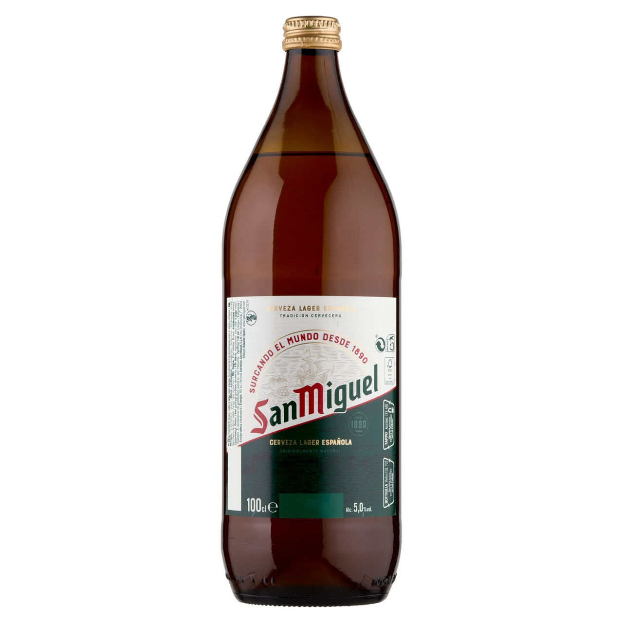 SAN MIGUEL Tradición Birra lager spagnola bottiglia 1l