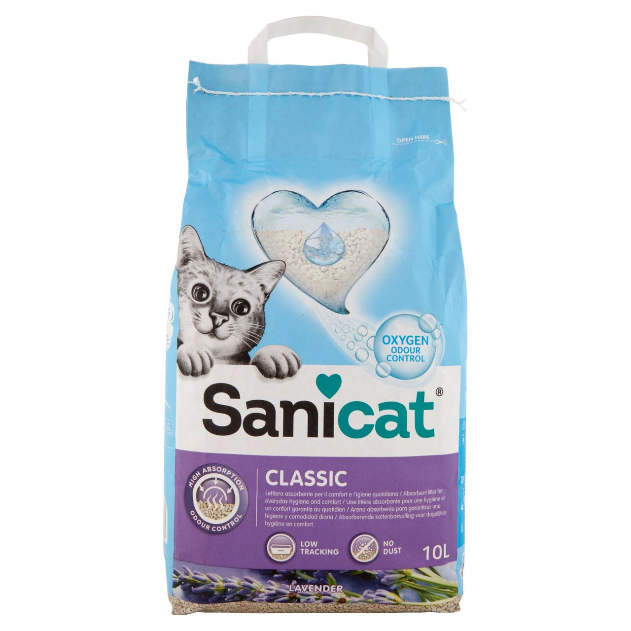 Sanicat Classic Lettiera assorbente Lavender 10 L