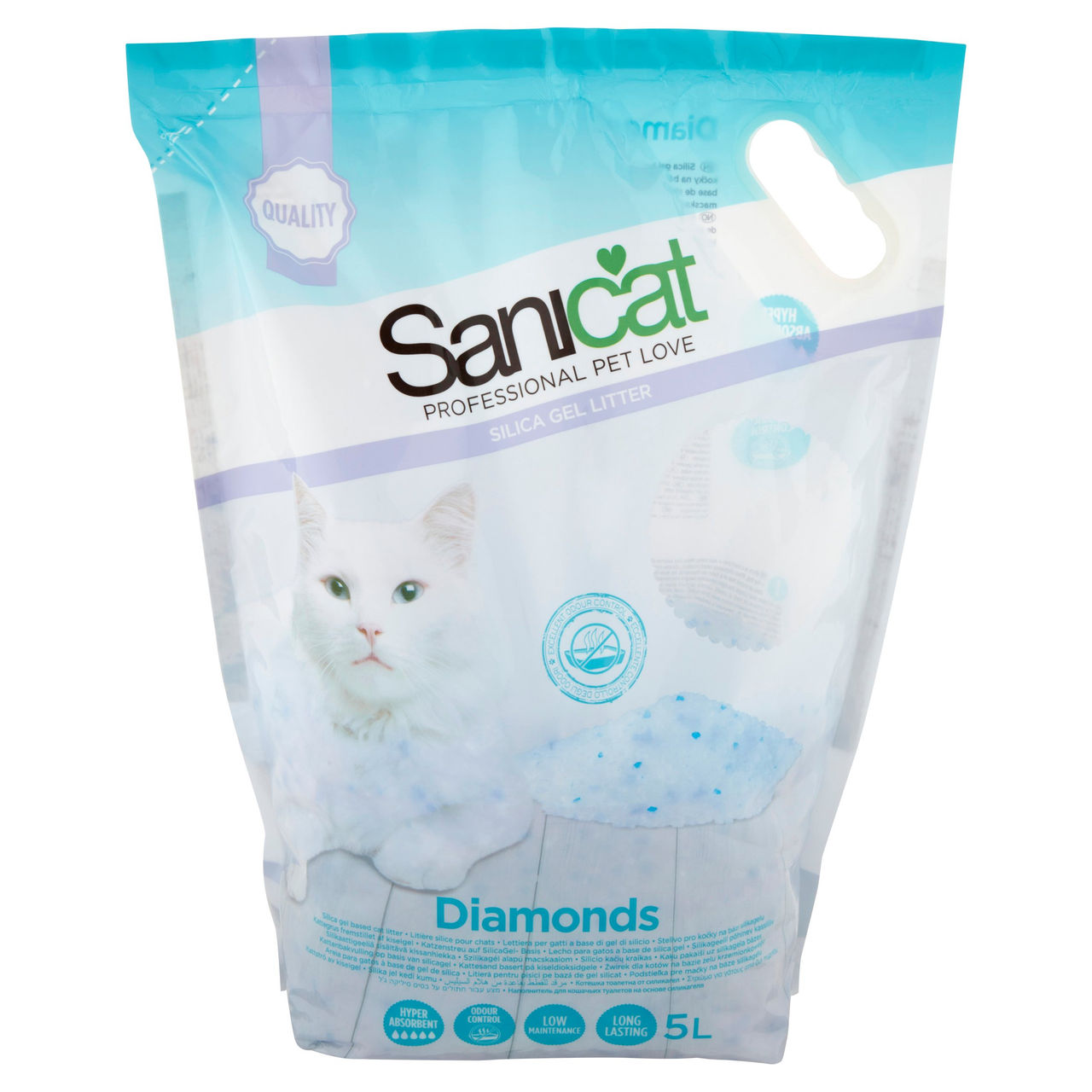 Sanicat Silica Gel Litter Diamonds 5 L