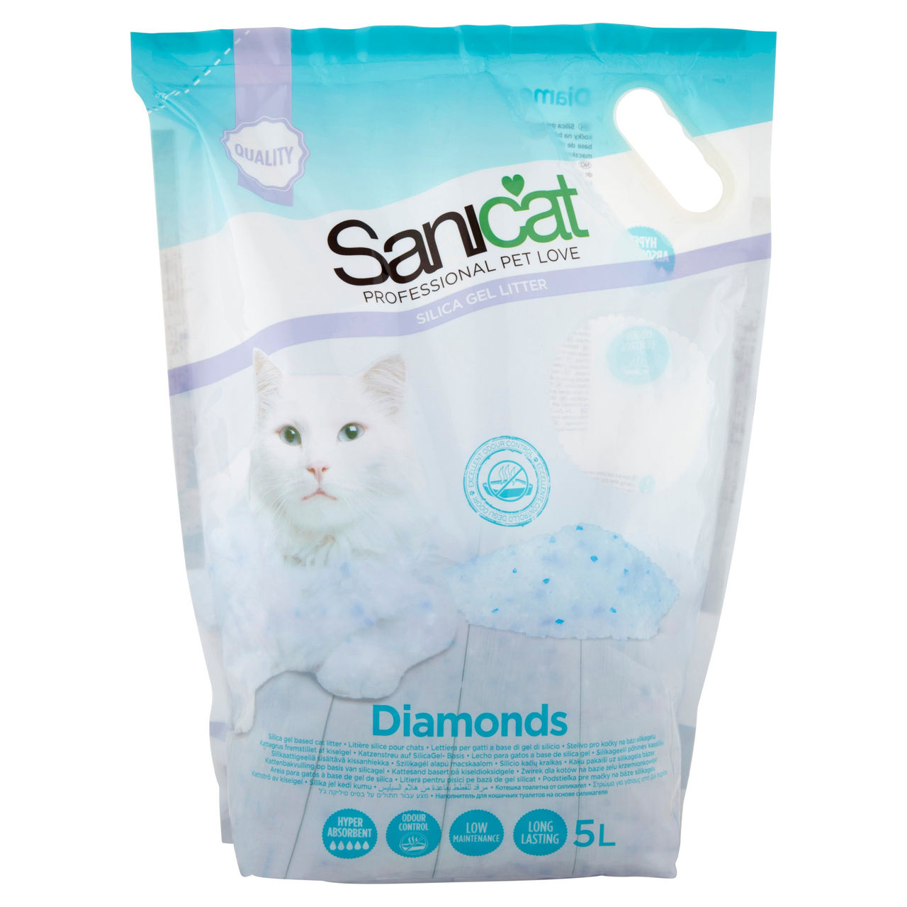 Sanicat Silica Gel Litter Diamonds 5 L