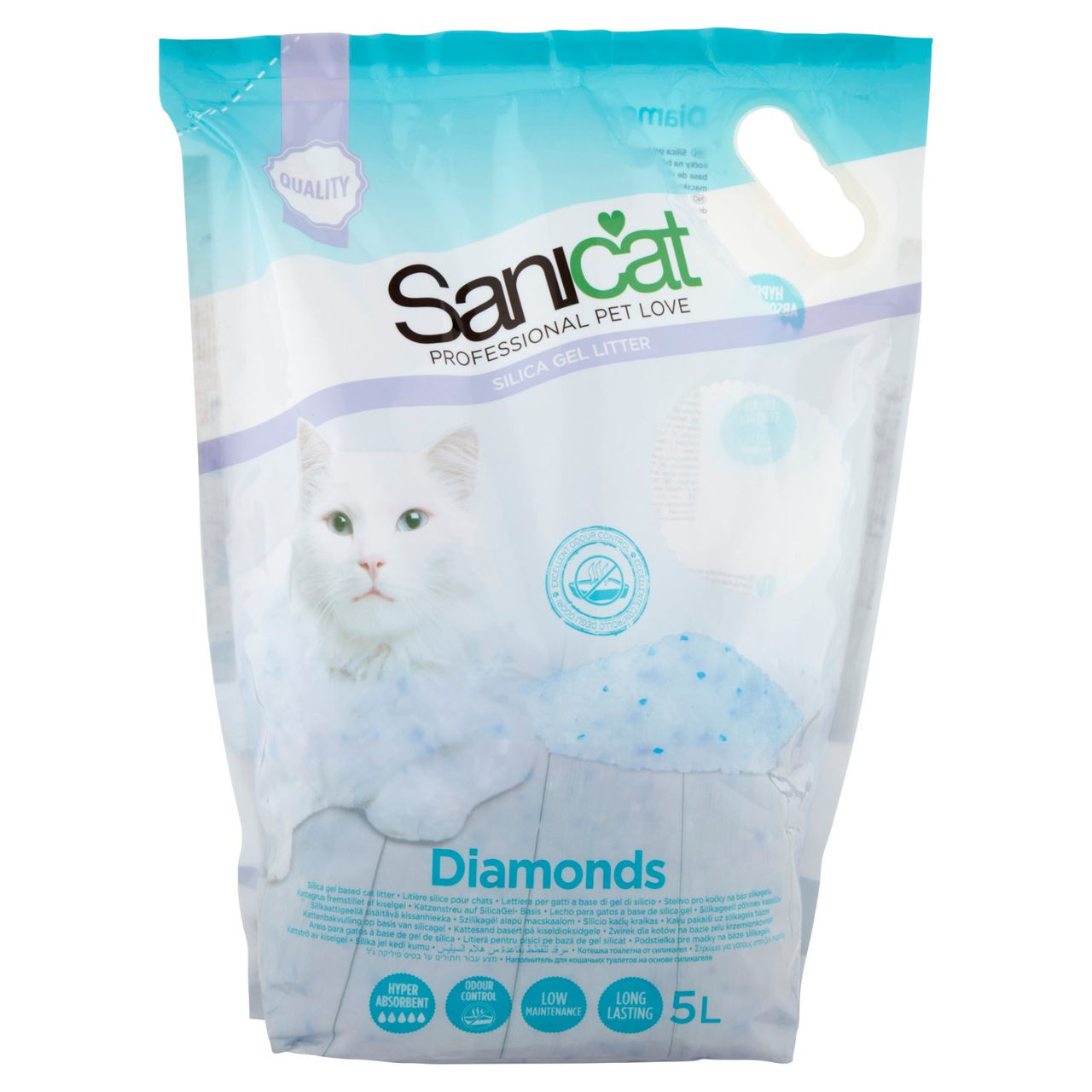 Sanicat Silica Gel Litter Diamonds 5 L