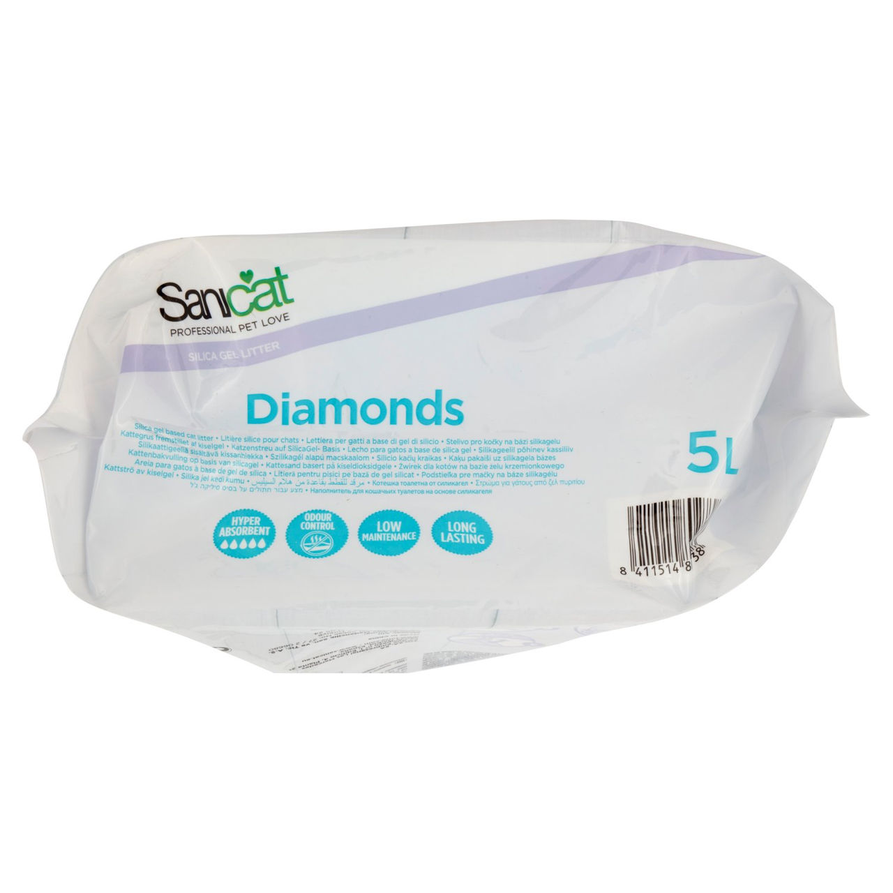 Sanicat Silica Gel Litter Diamonds 5 L
