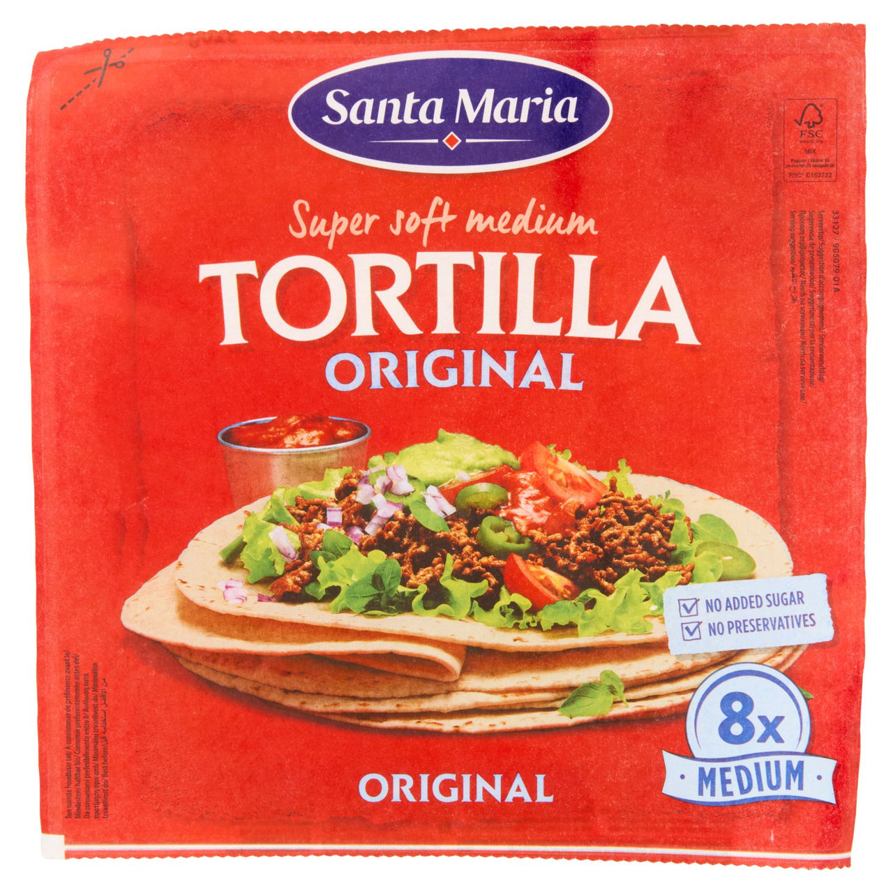 Santa Maria Super soft medium Tortilla Original 8x Medium 320 g