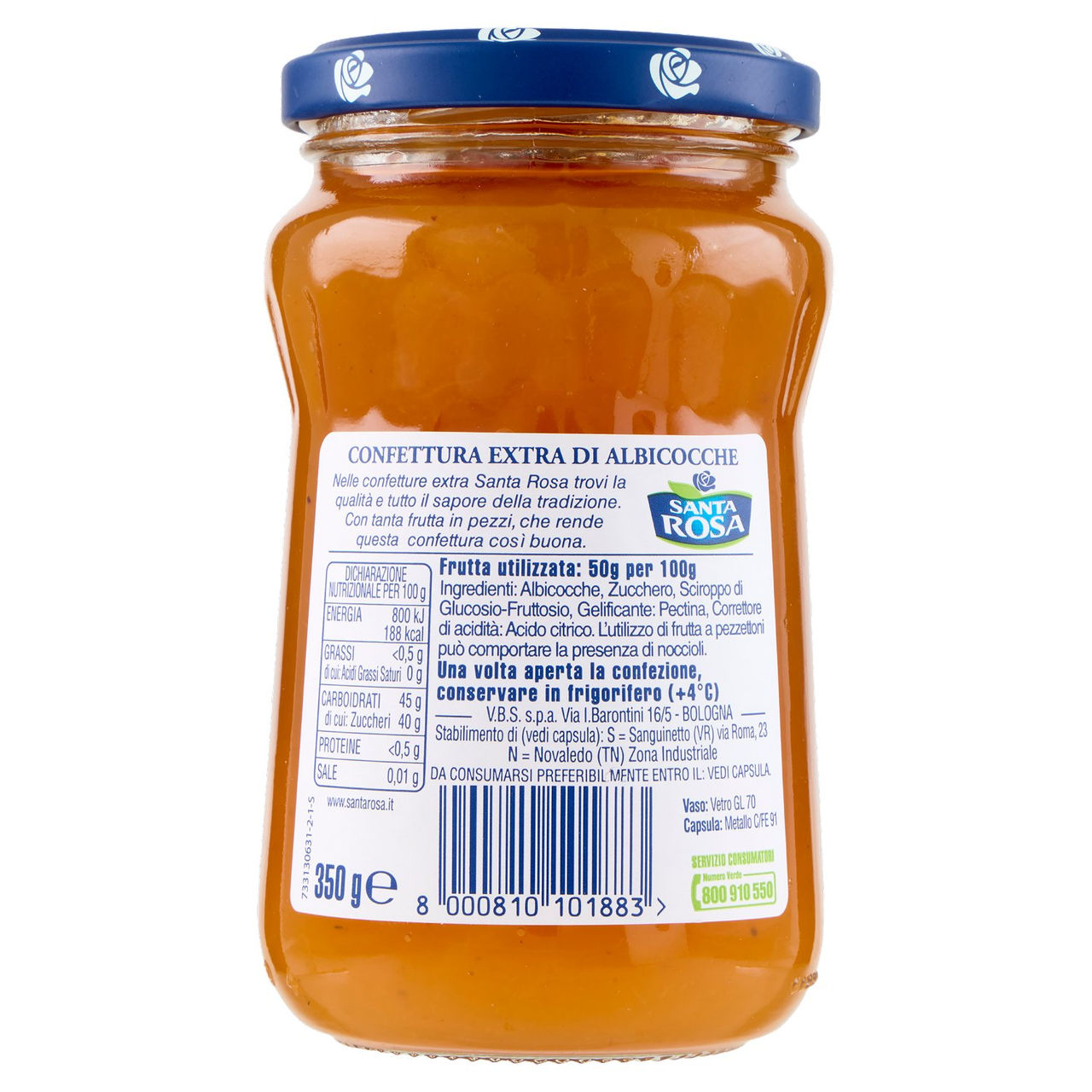 Santa Rosa Albicocca 350 g