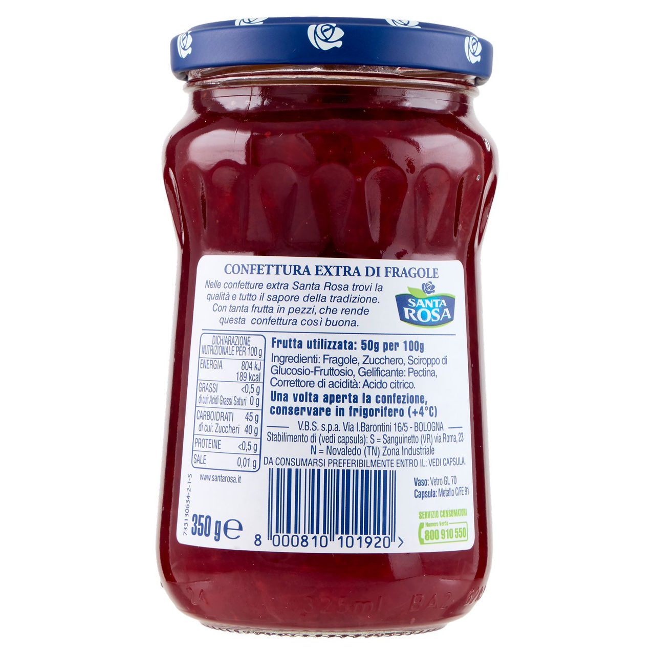 Santa Rosa Fragola 350 g