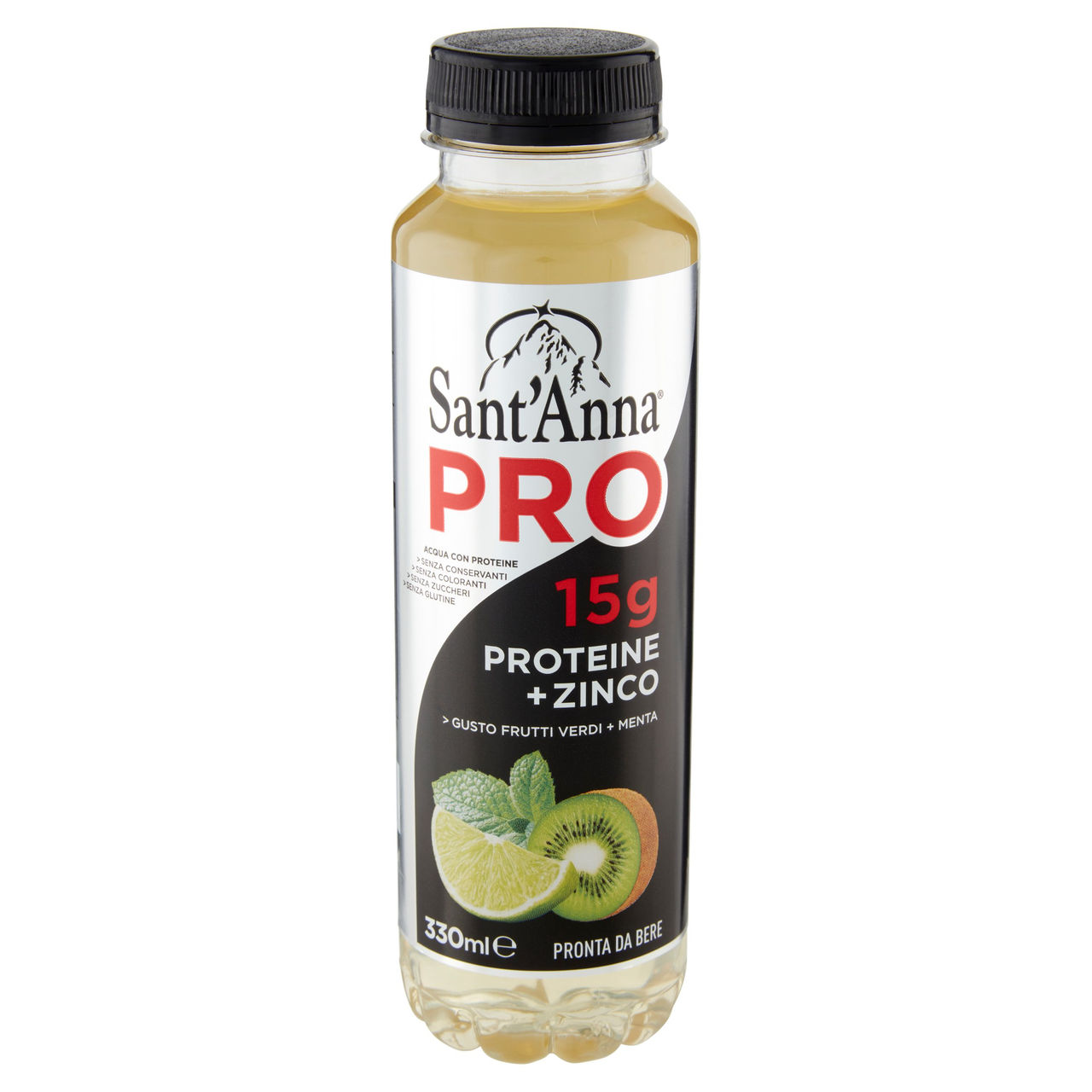 Sant'Anna Pro 15g Proteine   Zinco Gusto Frutti Verdi   Menta 330 ml