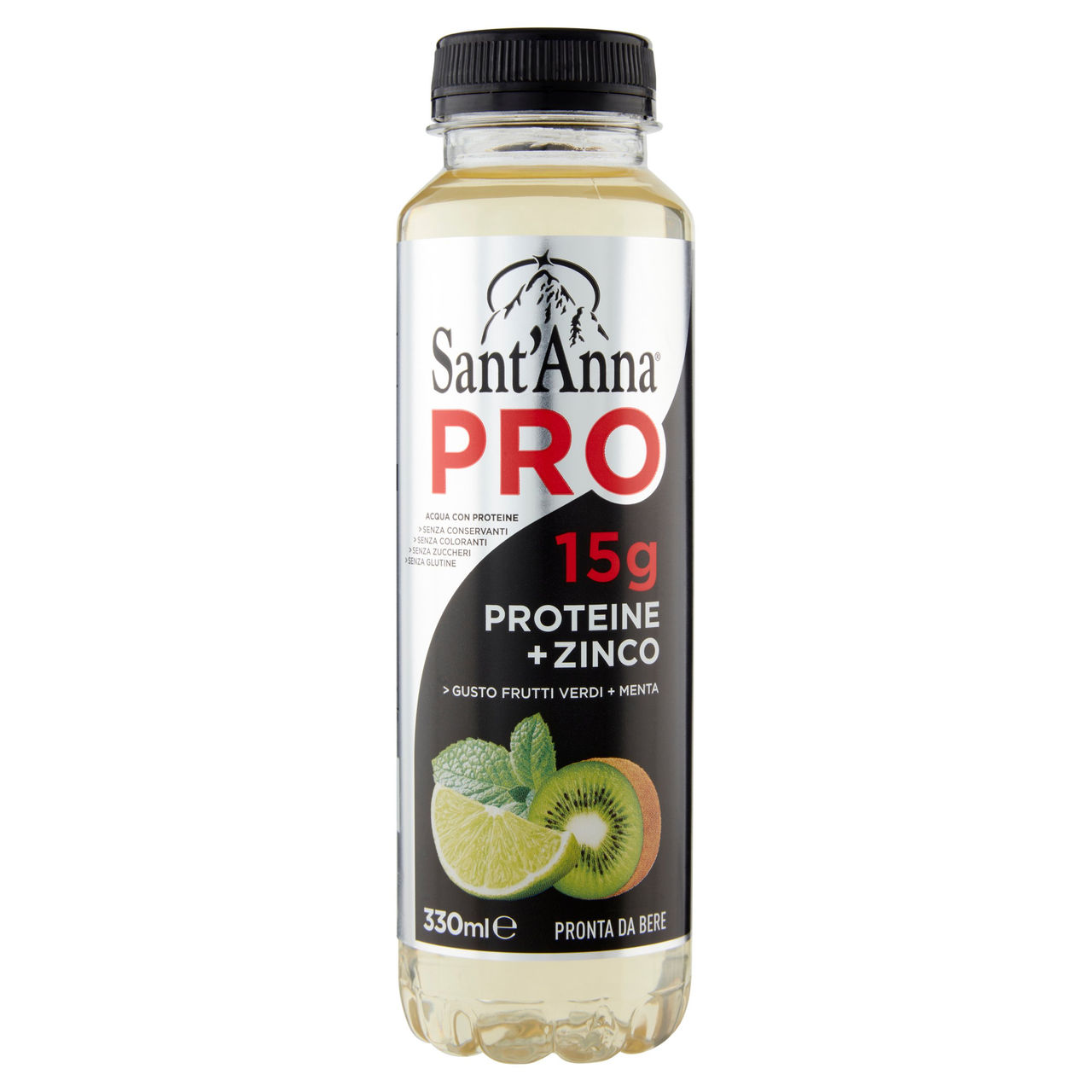 Sant'Anna Pro 15g Proteine   Zinco Gusto Frutti Verdi   Menta 330 ml