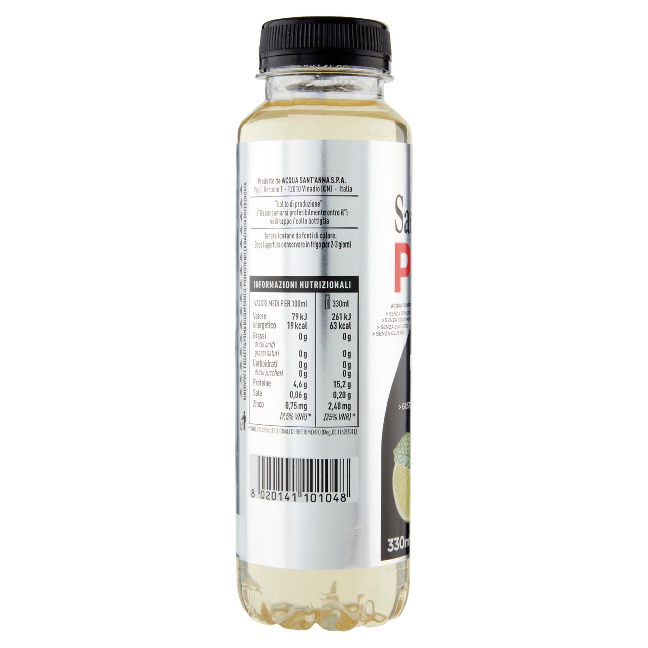 Sant'Anna Pro 15g Proteine   Zinco Gusto Frutti Verdi   Menta 330 ml
