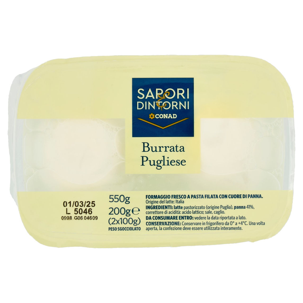 Burrata pugliese 2 x 100 g Conad in vendita online