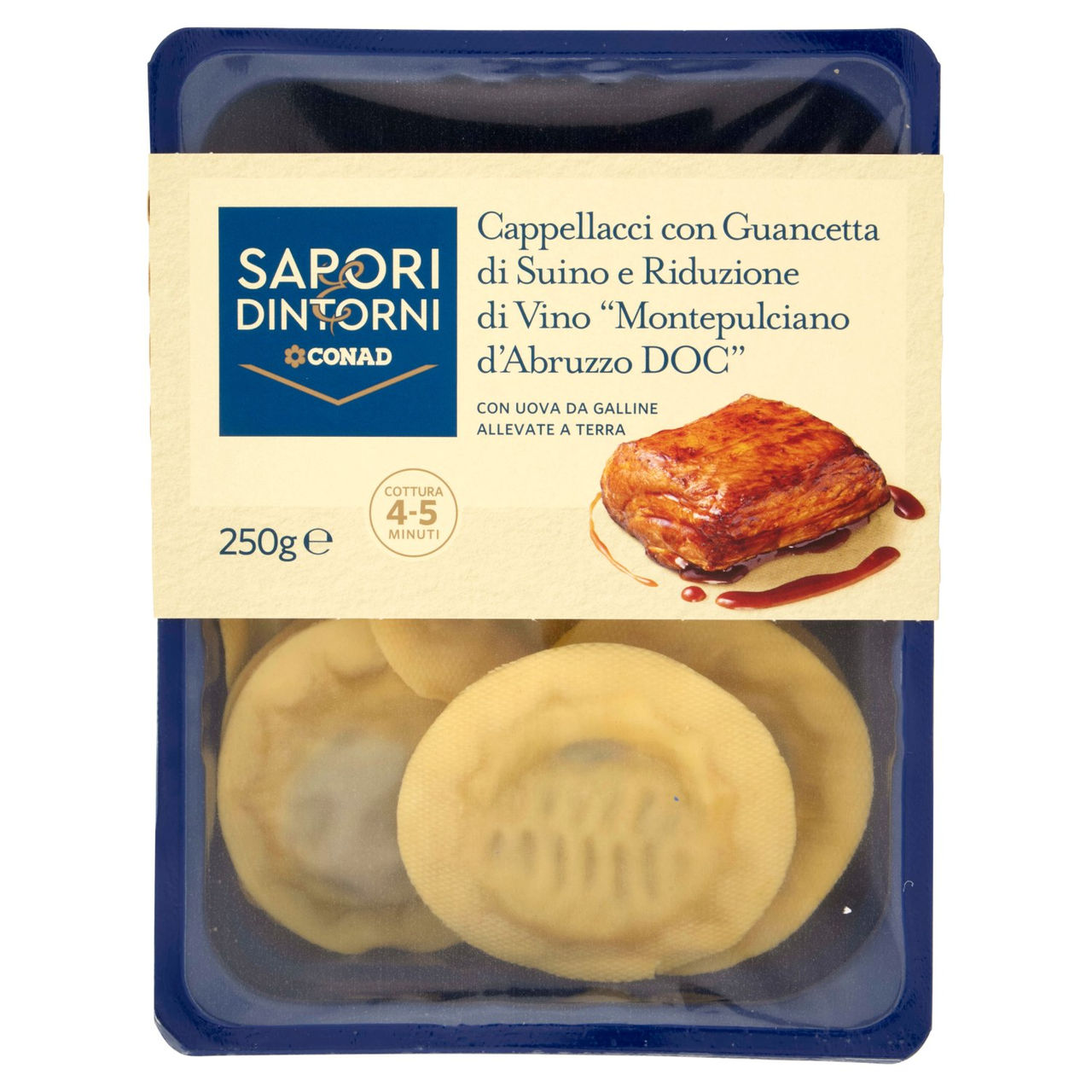 SAPORI & DINTORNI CONAD Cappellacci con Guancetta di Suino e Riduzione di Vino Montepulciano 250 g