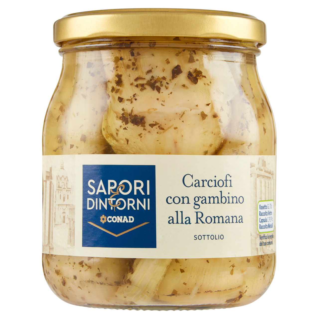 SAPORI & DINTORNI CONAD Carciofi con gambino alla Romana Sottolio 520 g