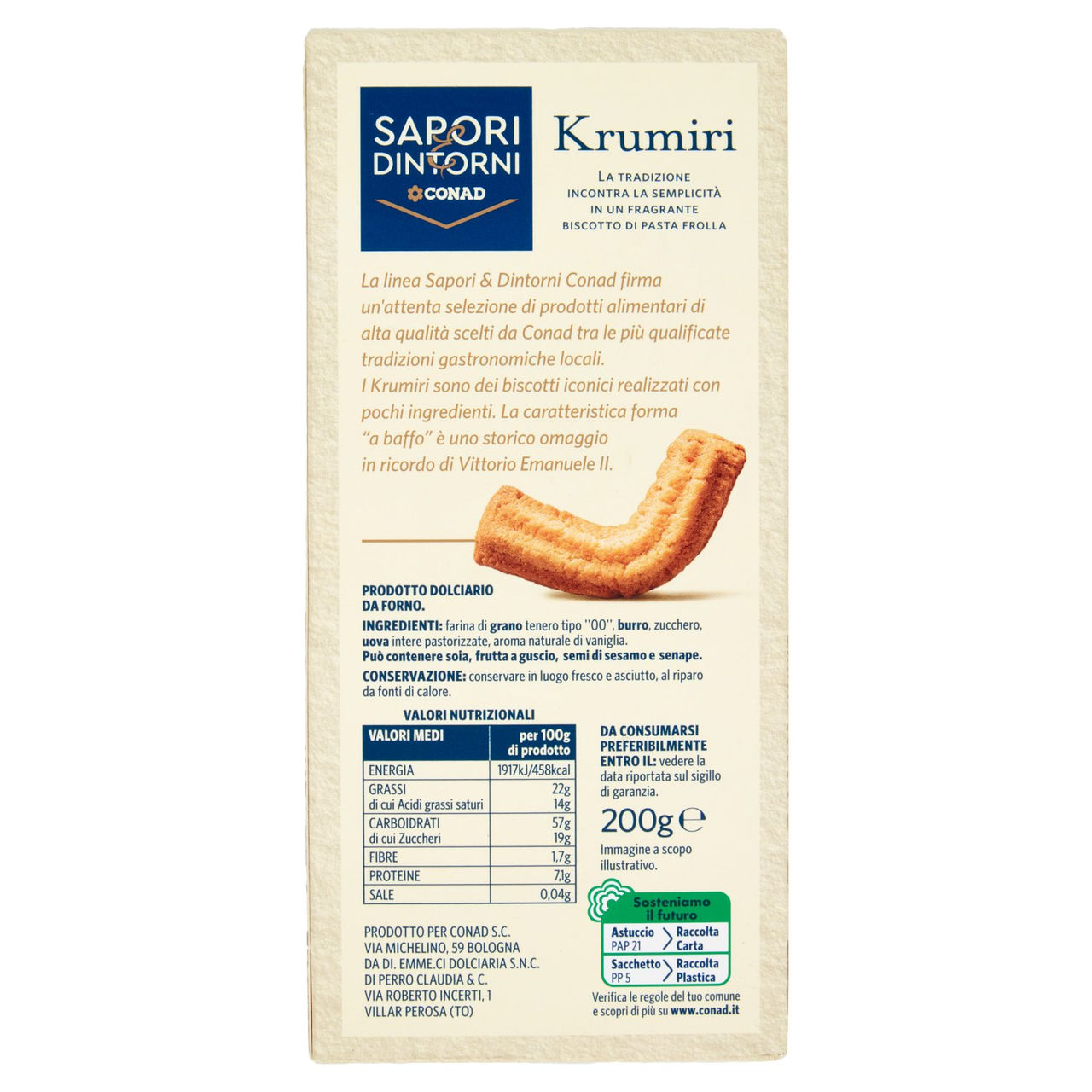 Krumiri 200 g Sapori & Dintorni Conad