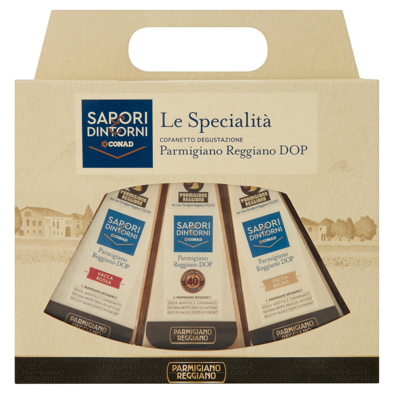 SAPORI & DINTORNI CONAD Le Specialità Cofanetto Degustazione Parmigiano Reggiano DOP 3 x 250 g