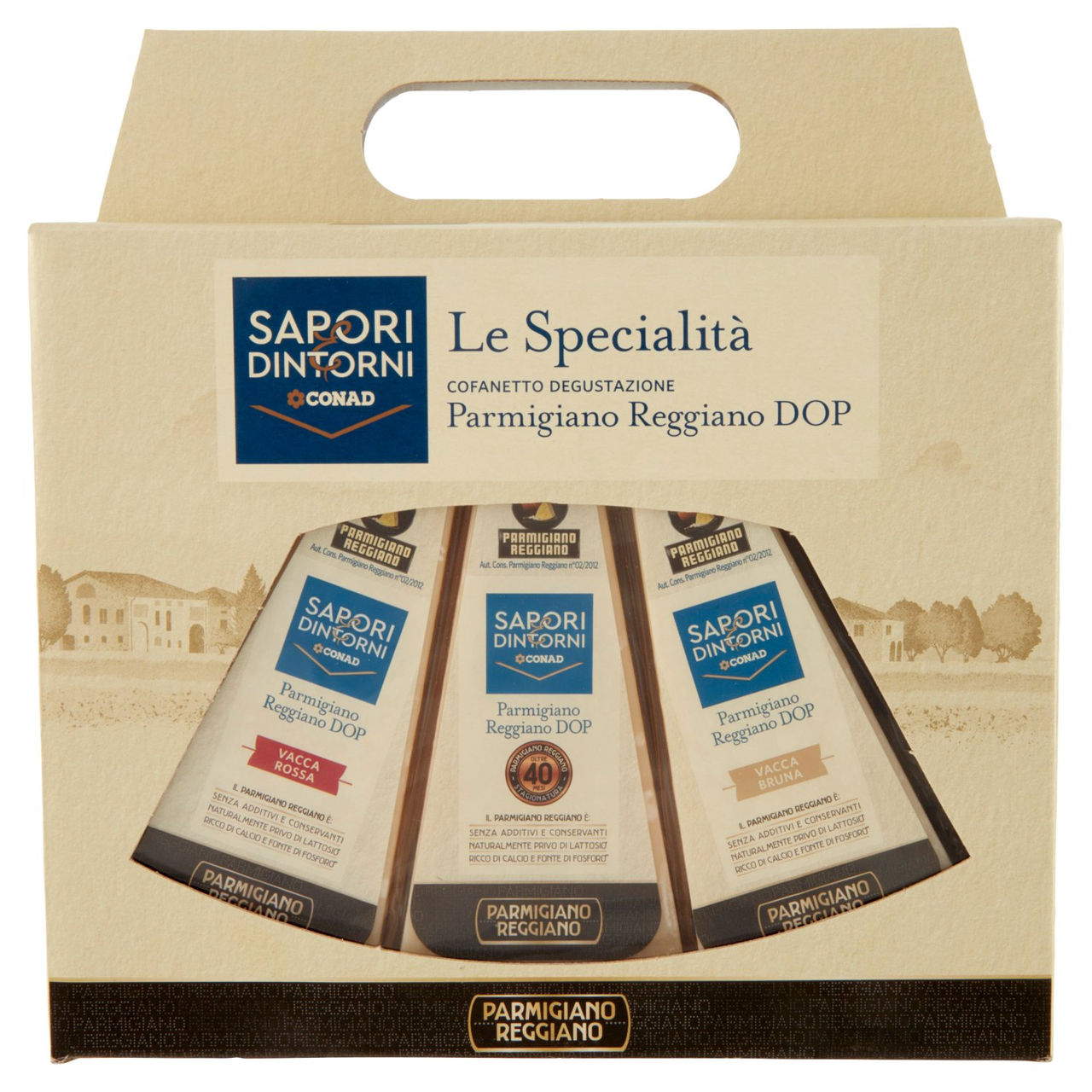 SAPORI & DINTORNI CONAD Le Specialità Cofanetto Degustazione Parmigiano Reggiano DOP 3 x 250 g