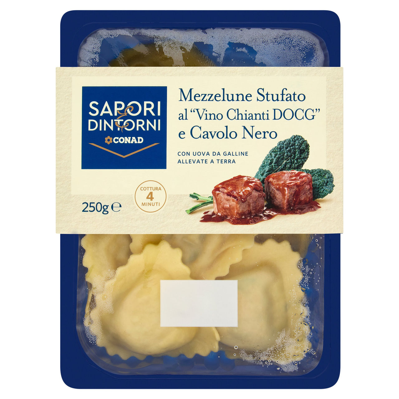 SAPORI & DINTORNI CONAD Mezzelune Stufato al "Vino Chianti DOCG" e Cavolo Nero 250 g