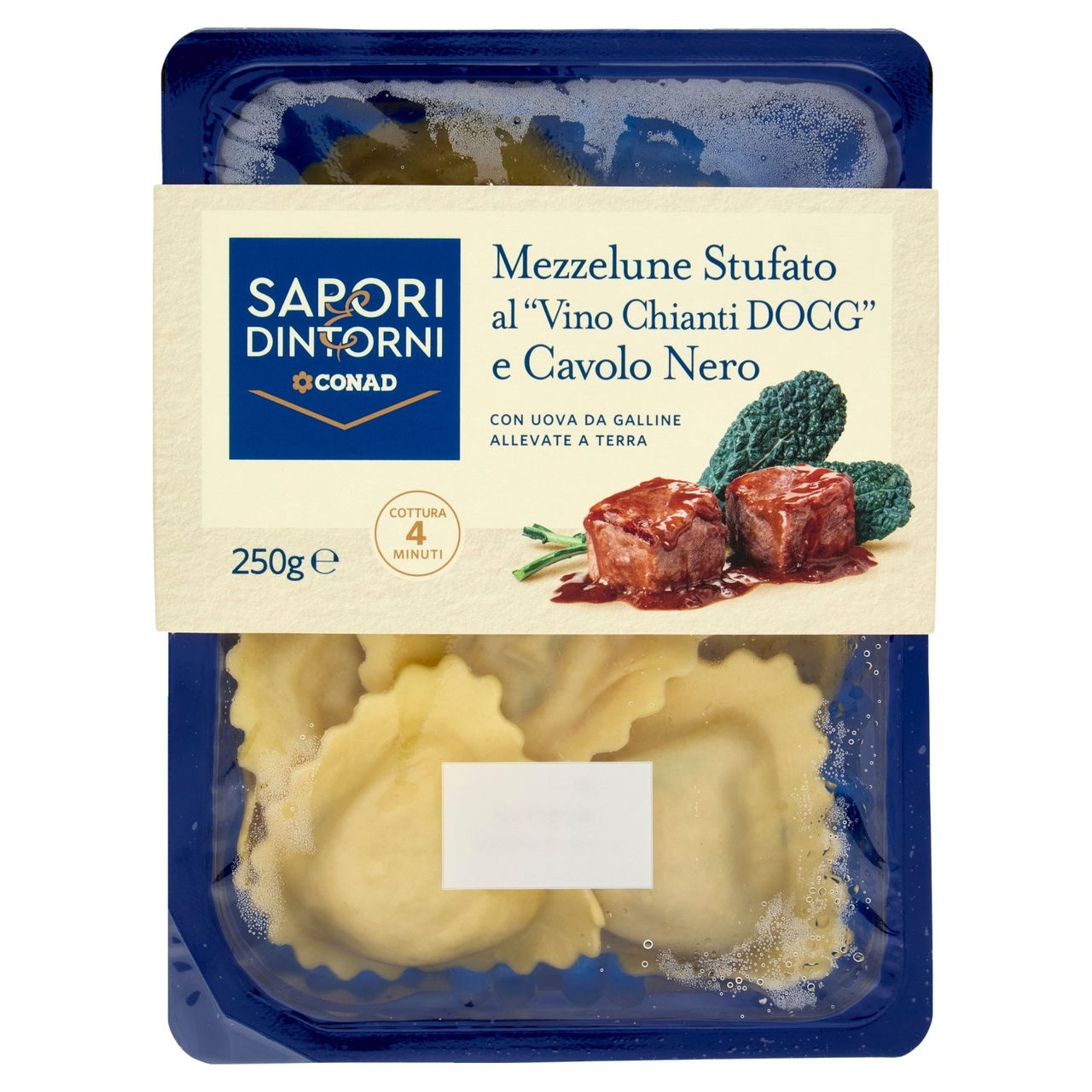 SAPORI & DINTORNI CONAD Mezzelune Stufato al "Vino Chianti DOCG" e Cavolo Nero 250 g