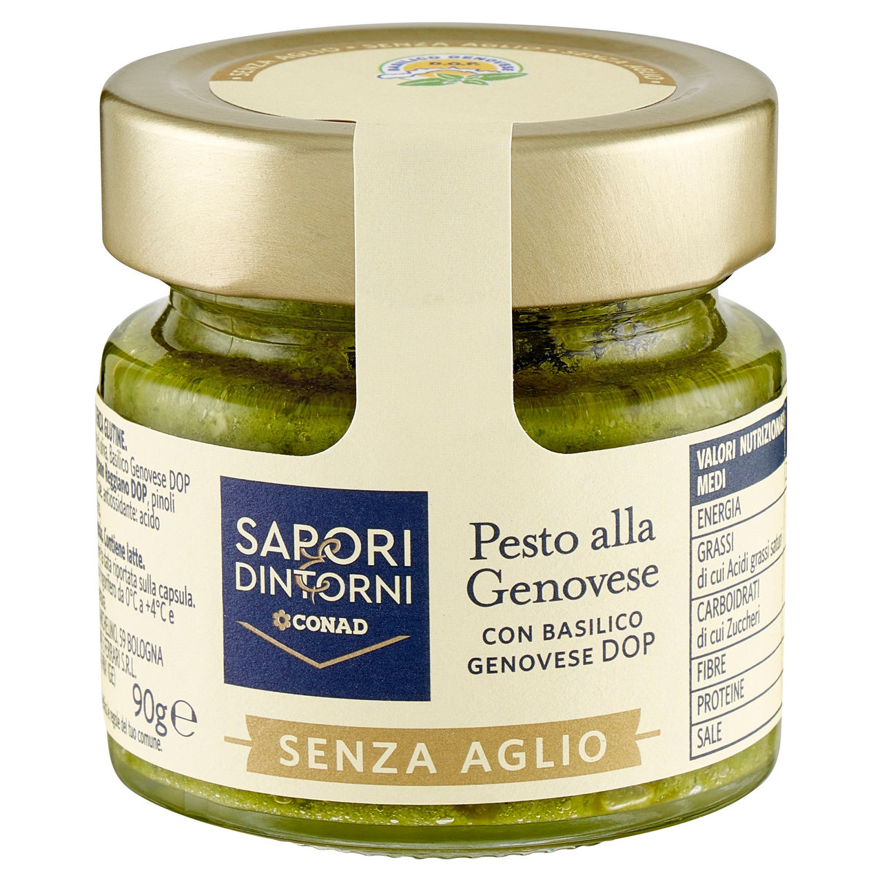 SAPORI & DINTORNI CONAD Pesto alla Genovese con Basilico Genovese DOP Senza Aglio 90 g