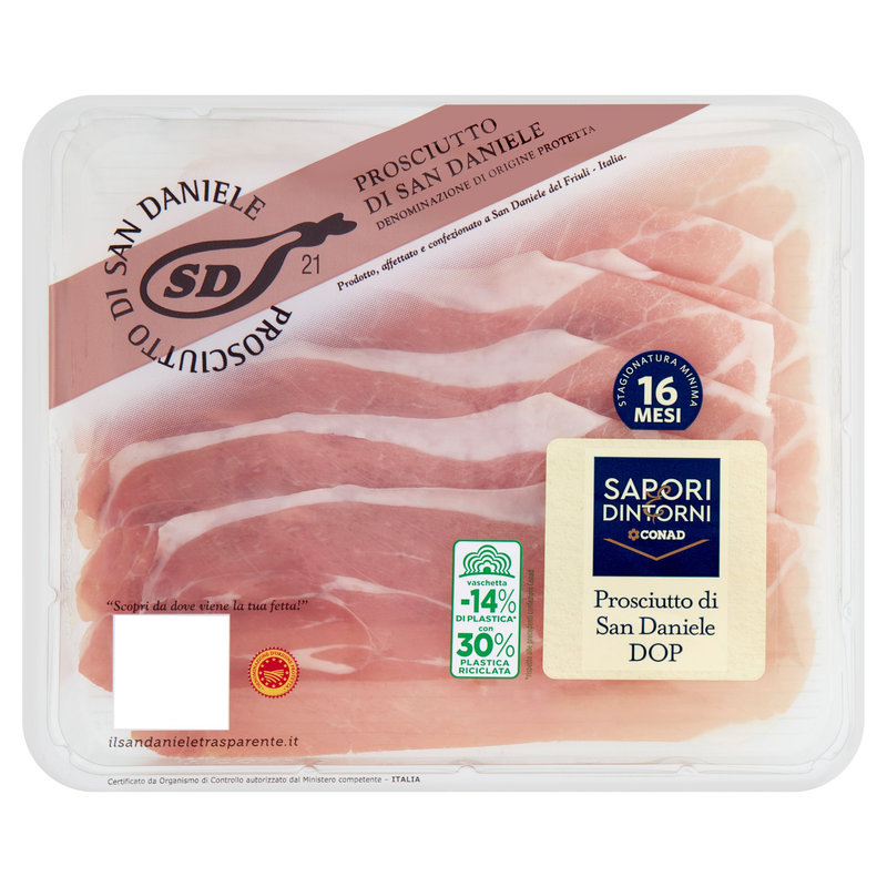 Prosciutto San Daniele DOP 16 mesi 100 g Conad Conad