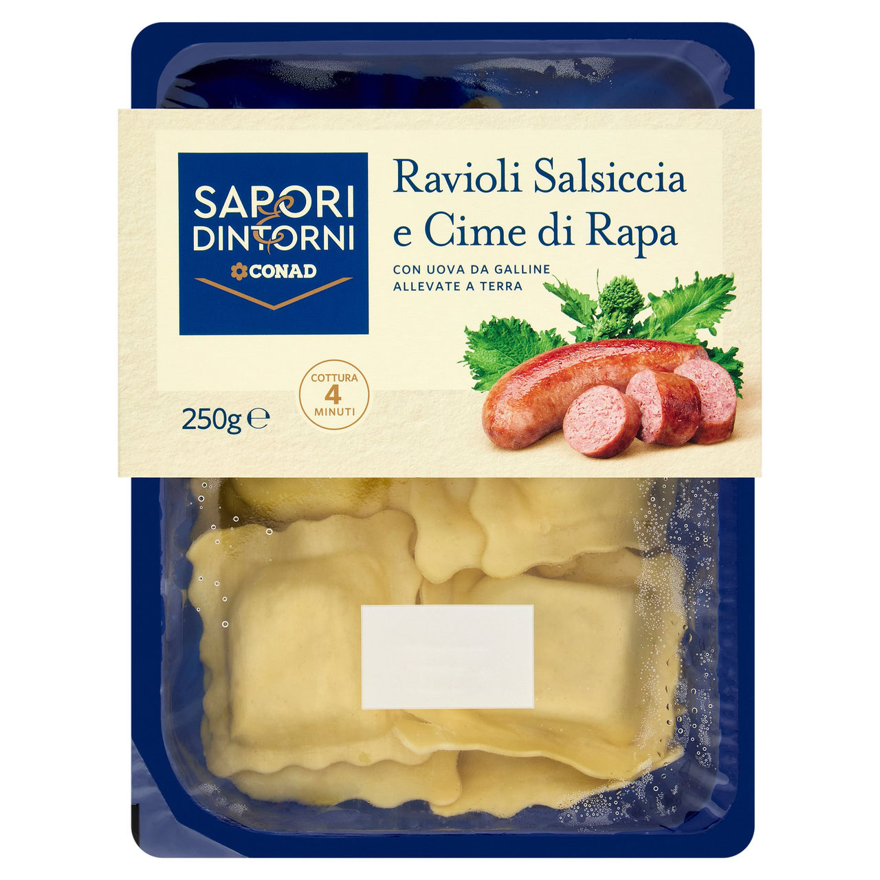 SAPORI & DINTORNI CONAD Ravioli Salsiccia e Cime di Rapa 250 g