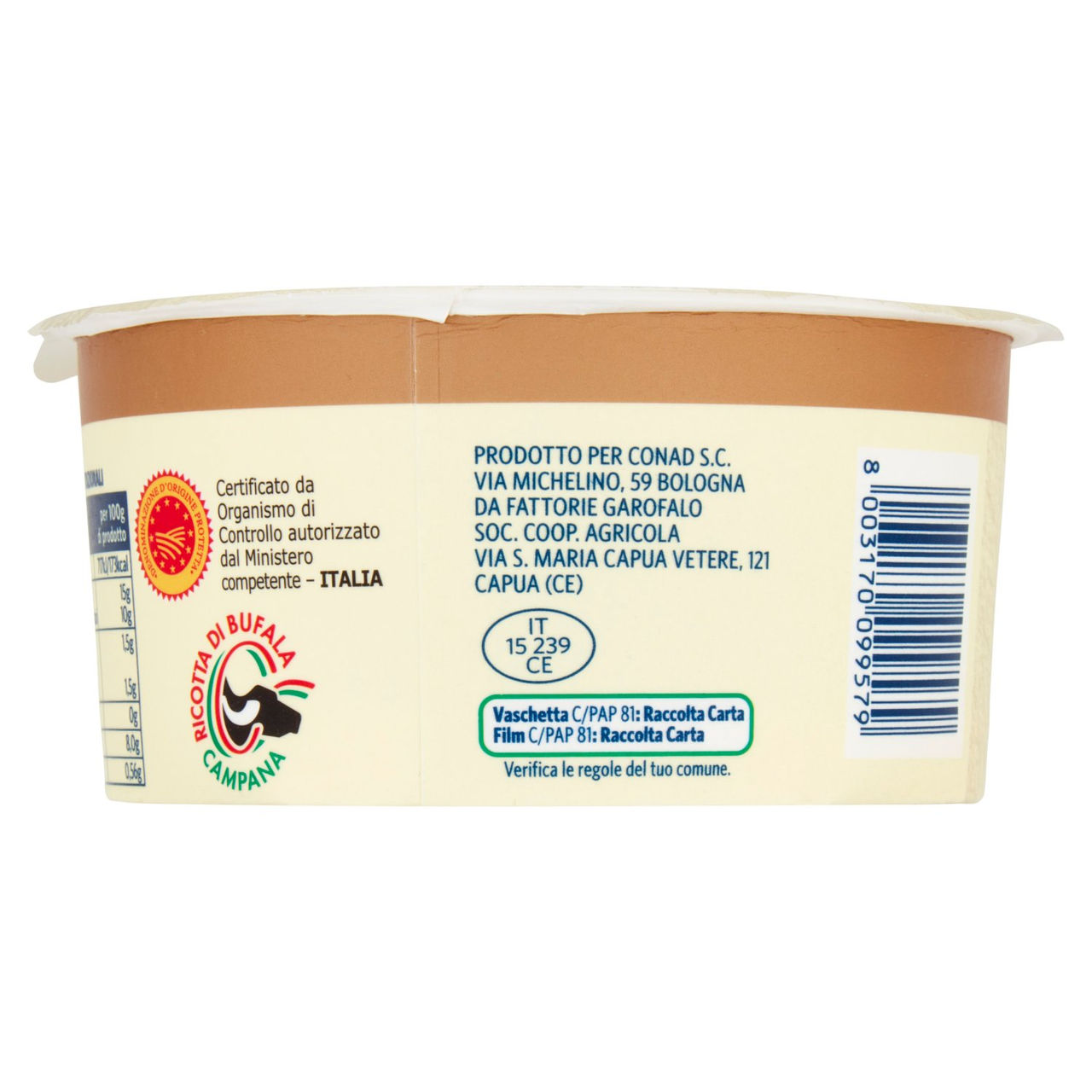 SAPORI & DINTORNI CONAD Ricotta di Bufala Campana DOP 250 g