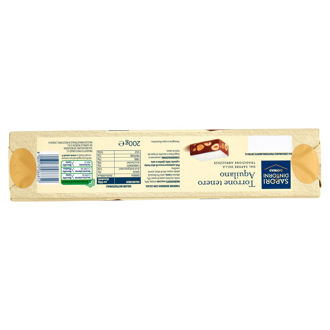 SAPORI & DINTORNI CONAD Torrone tenero Aquilano 200 g