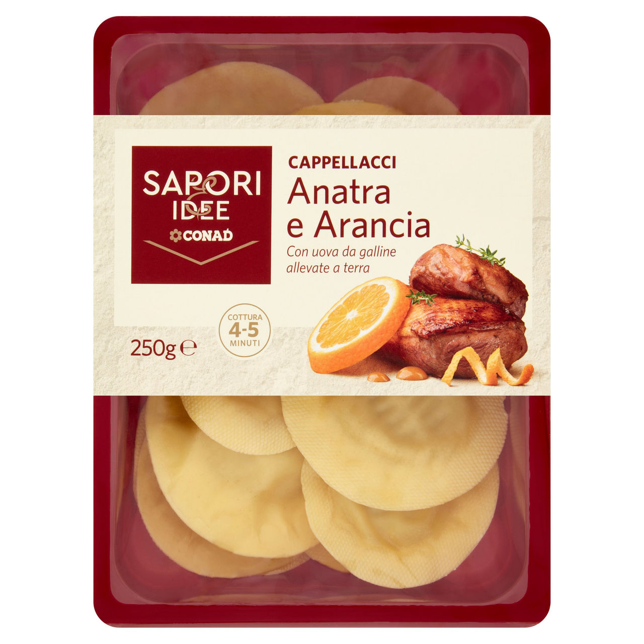 SAPORI & IDEE CONAD Cappellacci Anatra e Arancia 250 g