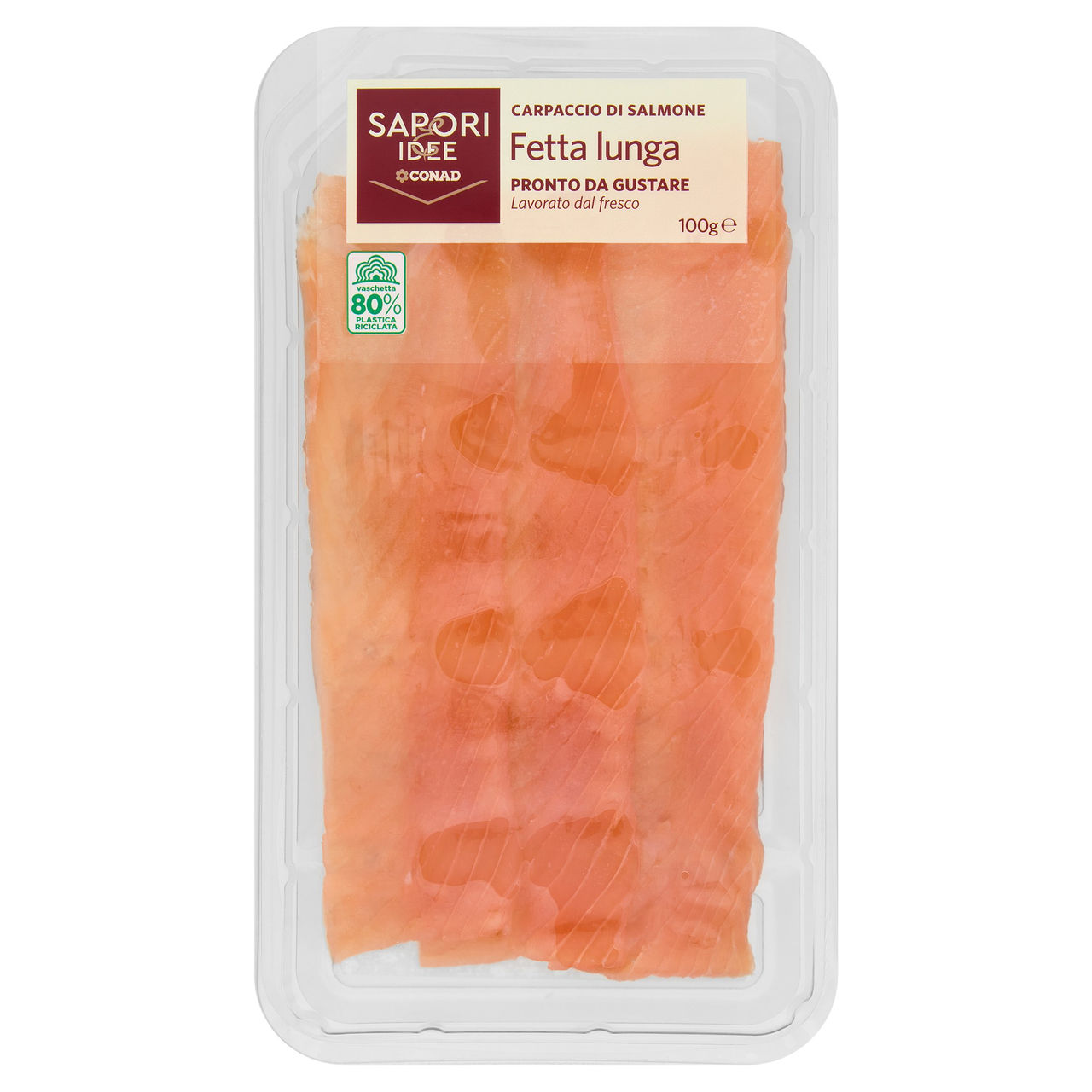 SAPORI & IDEE CONAD Carpaccio di Salmone Fetta lunga 100 g
