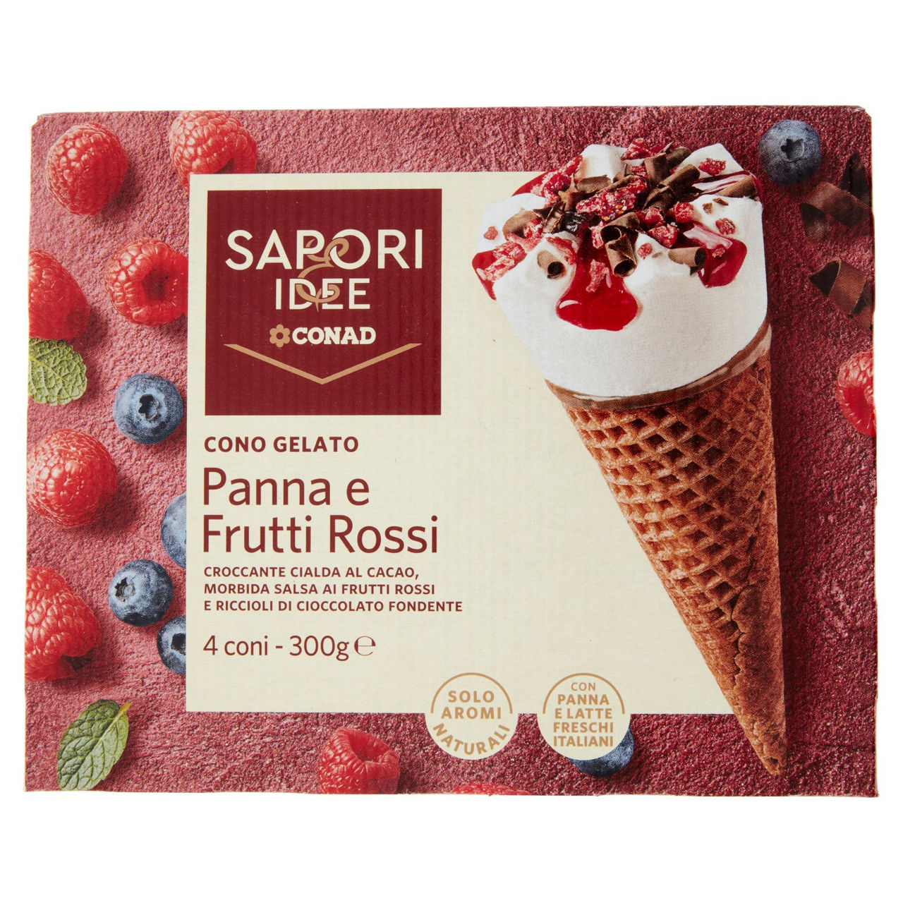 Cono gelato Panna e Frutti Rossi Sapori e Idee