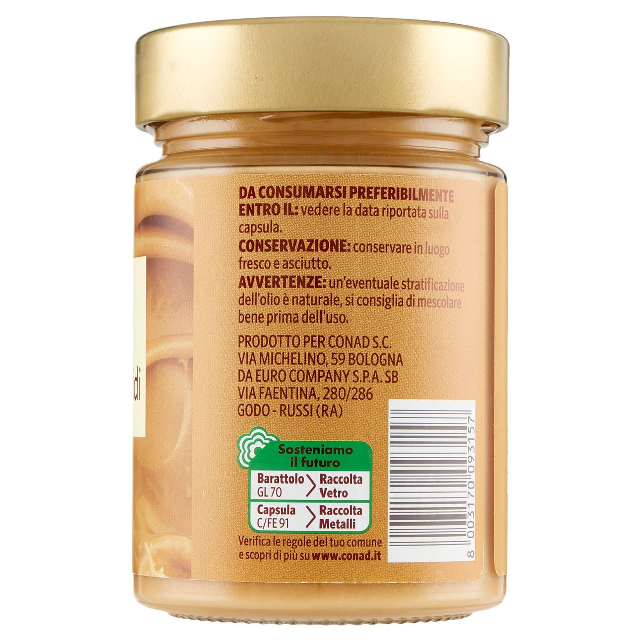 SAPORI & IDEE CONAD Crema 100% Arachidi 350 g