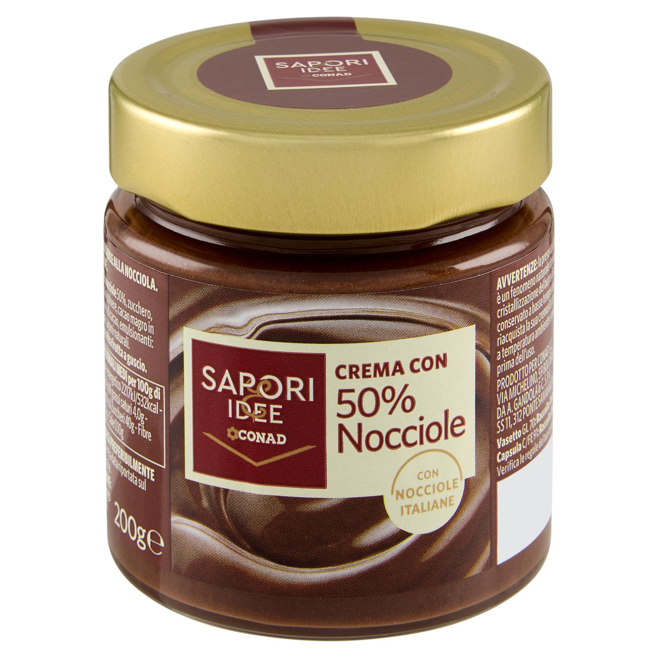 SAPORI & IDEE CONAD Crema con 50% Nocciole 200 g