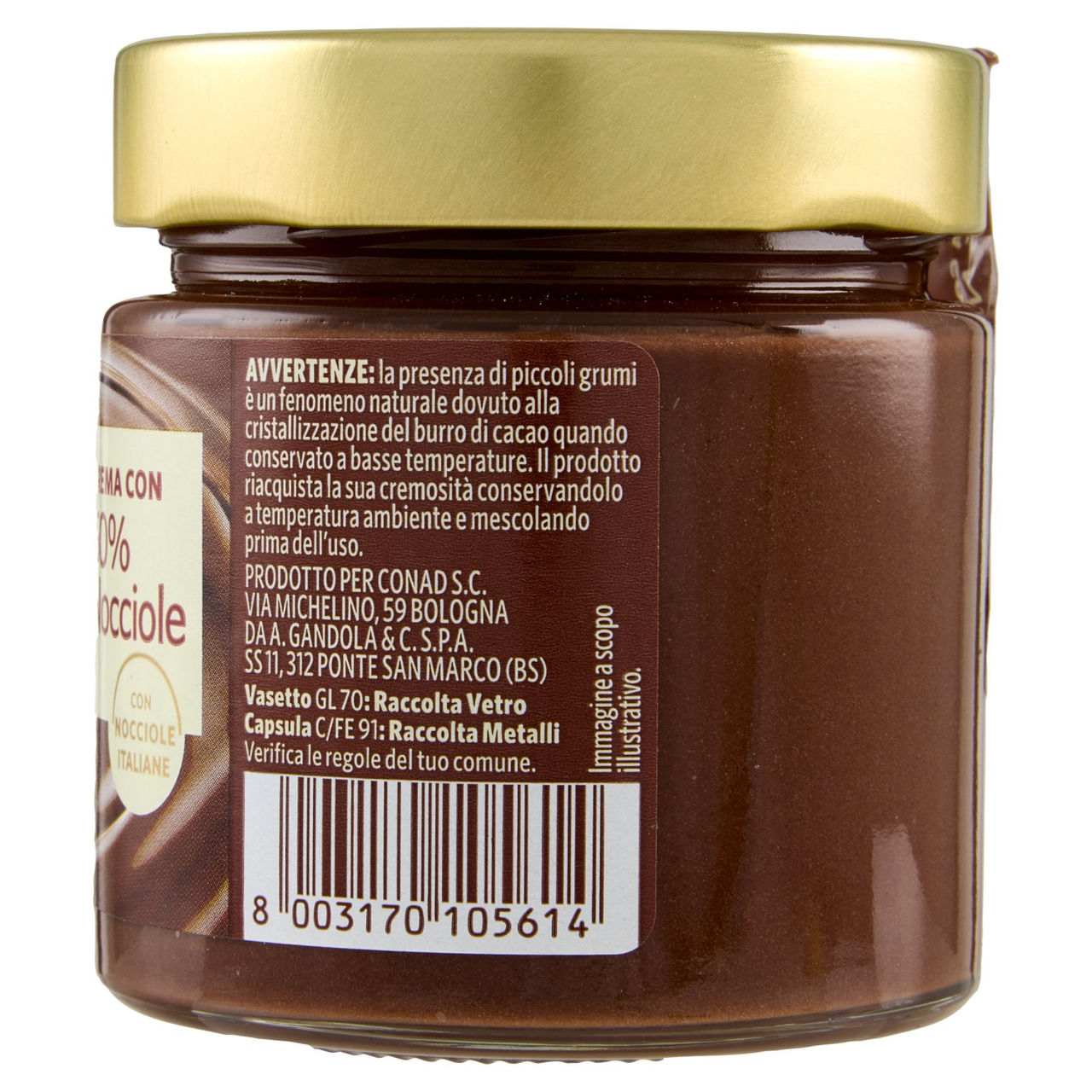 SAPORI & IDEE CONAD Crema con 50% Nocciole 200 g