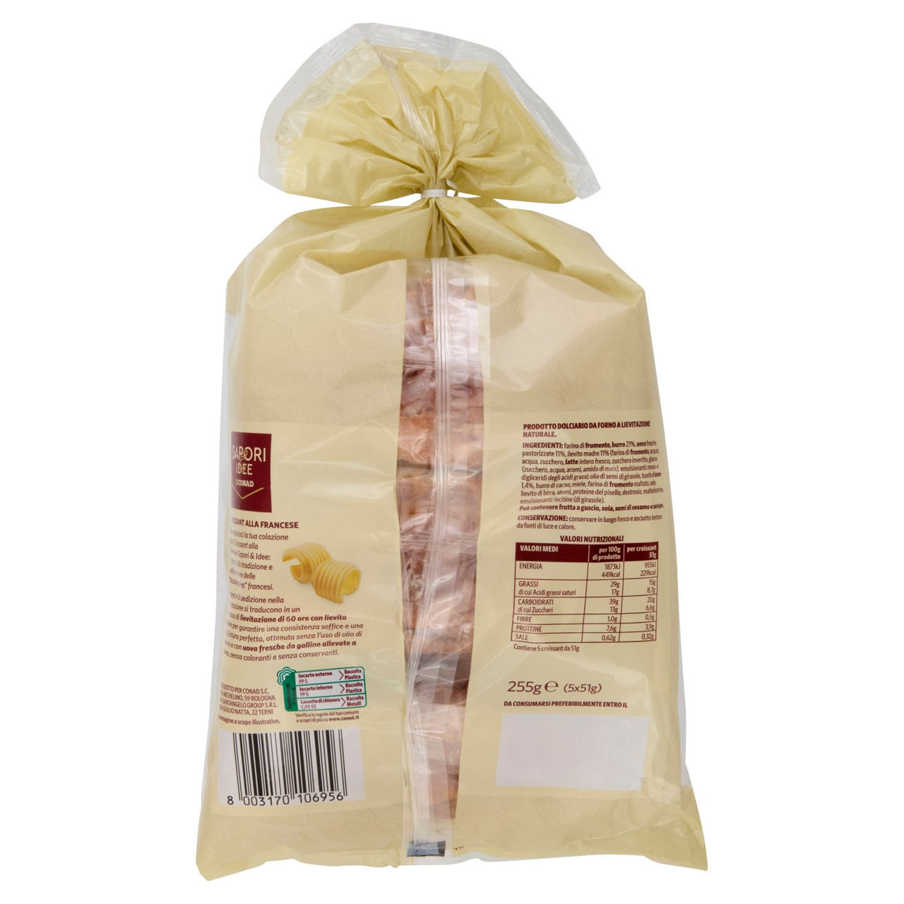 SAPORI & IDEE CONAD Croissant alla Francese 5 x 51 g
