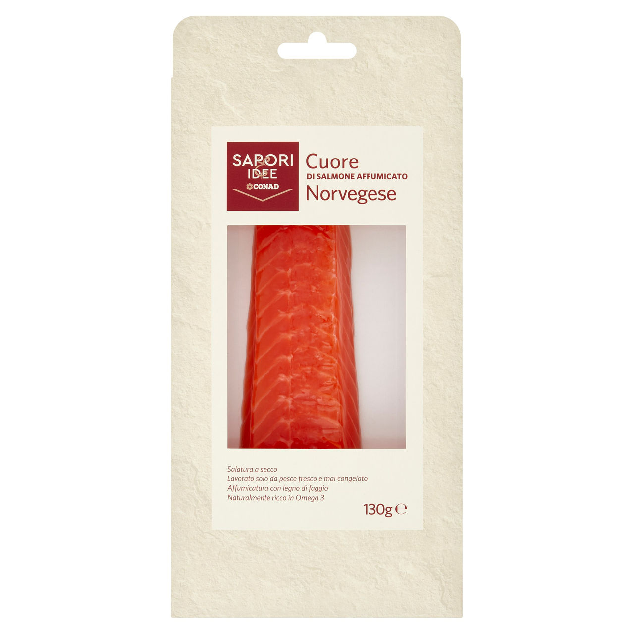 SAPORI & IDEE CONAD Cuore di Salmone Affumicato Norvegese 130 g