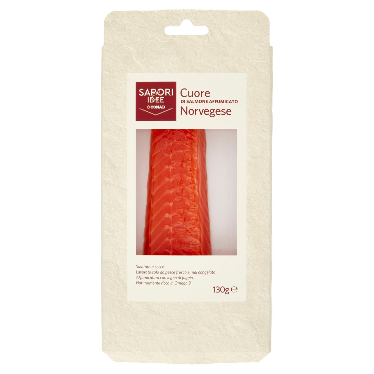 SAPORI & IDEE CONAD Cuore di Salmone Affumicato Norvegese 130 g