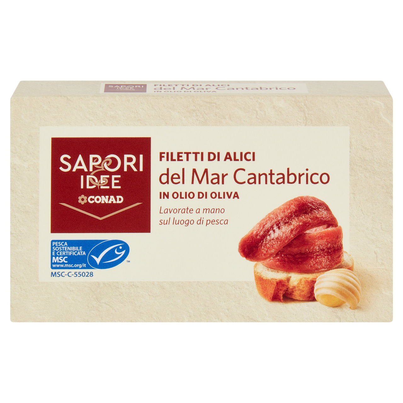 SAPORI & IDEE CONAD Filetti di Alici del Mar Cantabrico in Olio di Oliva 76 g